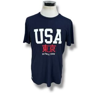Polo Ralph Lauren 2020 Team USA Olympics T-Shirt Mens Large Blue Cotton Pullover